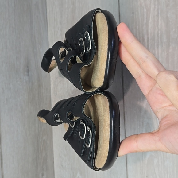 SAS Comfort Tripad Women Black Leather Sandals Shoes Sz 10W - Picture 4 of 11